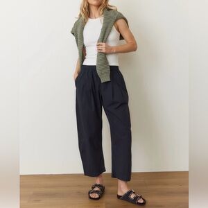Marine Layer Kriya Barrel Pant - size M - black poplin NWT